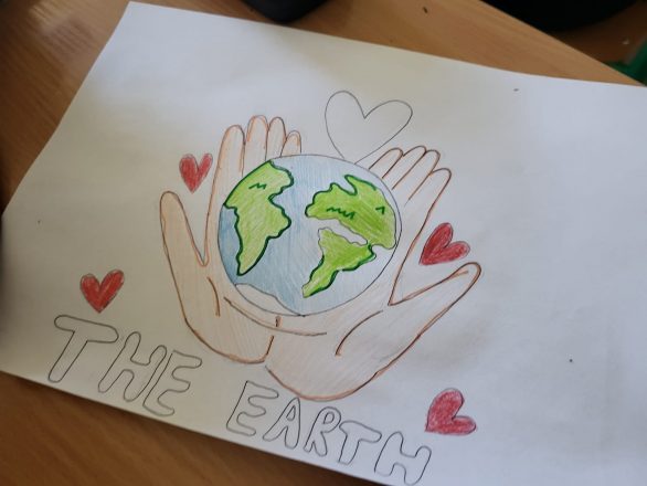 Earth in hands picture
